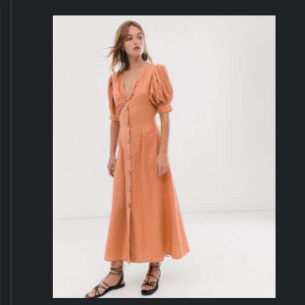 ASOS Midi Peach Tea Dress 🍰